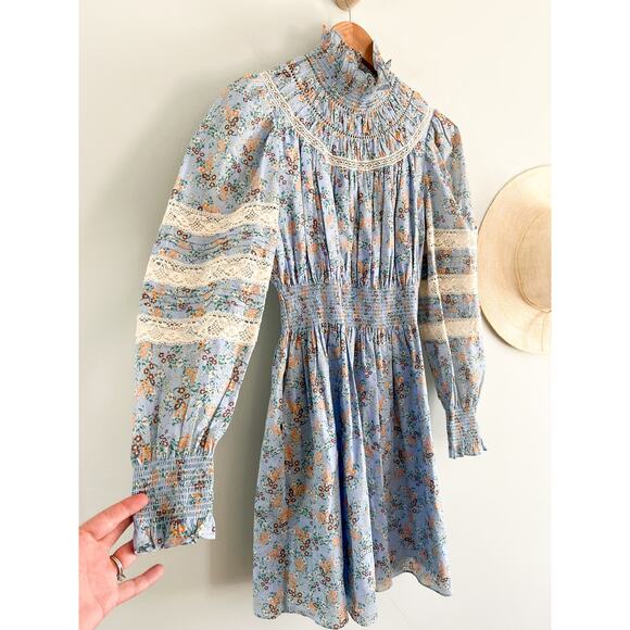 Hunter Bell | NWT Ryan Dress Ditsy Blue Floral | Sz XS - Picture 3 of 11